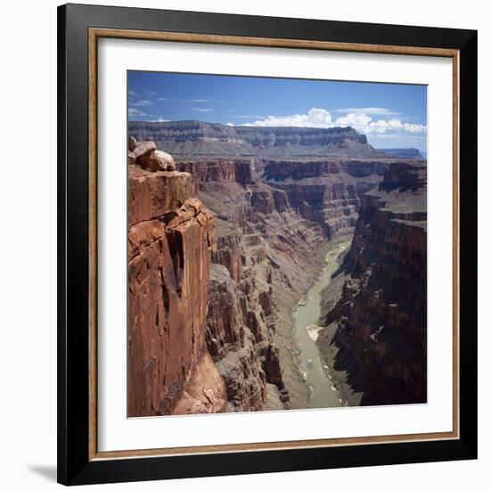 Deep Gorge of the Colorado River on the West Rim of the Grand Canyon, Arizona, USA-Tony Gervis-Framed Photographic Print