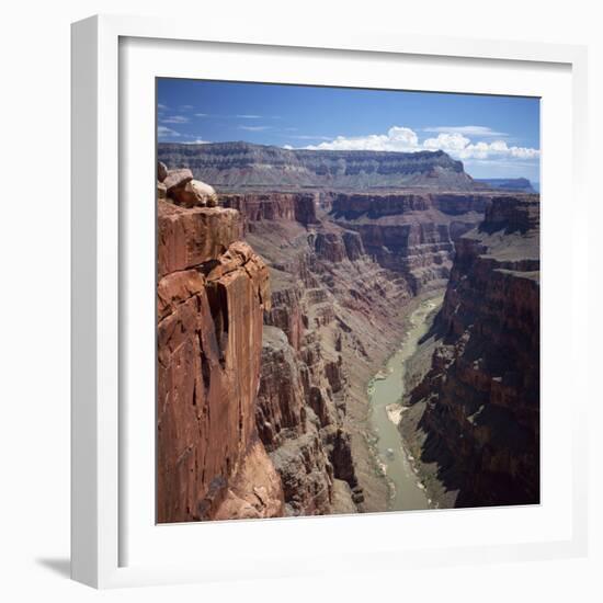 Deep Gorge of the Colorado River on the West Rim of the Grand Canyon, Arizona, USA-Tony Gervis-Framed Photographic Print