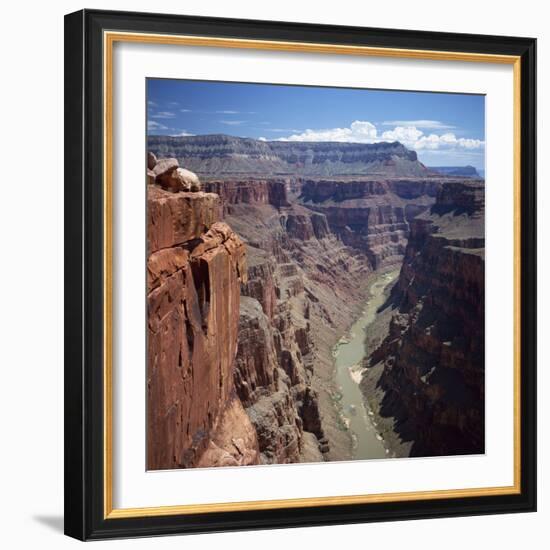 Deep Gorge of the Colorado River on the West Rim of the Grand Canyon, Arizona, USA-Tony Gervis-Framed Photographic Print