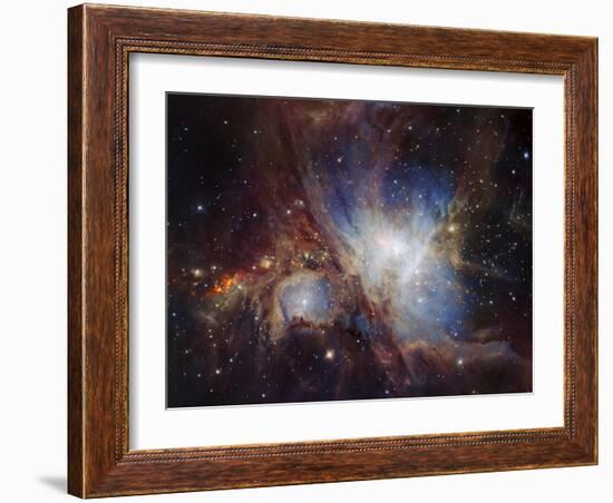 Deep infrared view of the Orion Nebula from HAWK-I-ESO-Framed Art Print