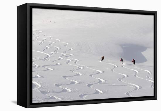 Deep Powder Snow, Skiing, Tyrol, Austria-Norbert Eisele-Hein-Framed Premier Image Canvas