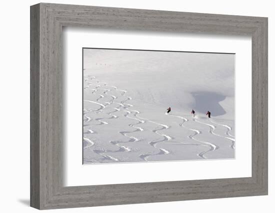 Deep Powder Snow, Skiing, Tyrol, Austria-Norbert Eisele-Hein-Framed Photographic Print