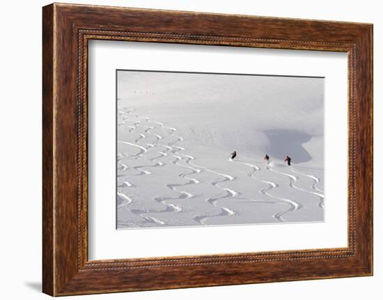 Deep Powder Snow, Skiing, Tyrol, Austria-Norbert Eisele-Hein-Framed Photographic Print