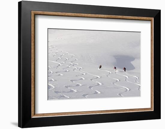 Deep Powder Snow, Skiing, Tyrol, Austria-Norbert Eisele-Hein-Framed Photographic Print