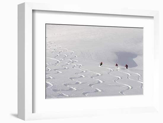 Deep Powder Snow, Skiing, Tyrol, Austria-Norbert Eisele-Hein-Framed Photographic Print