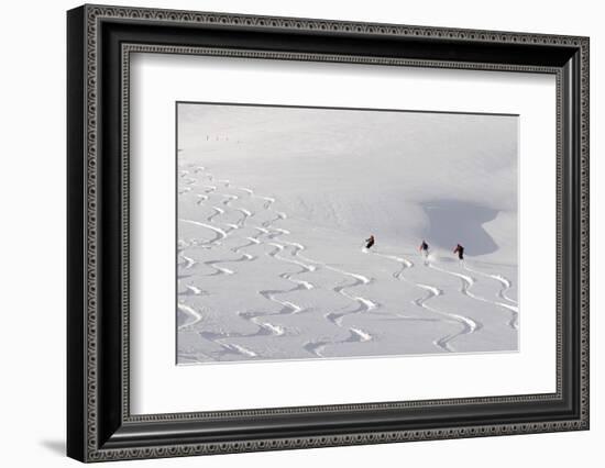 Deep Powder Snow, Skiing, Tyrol, Austria-Norbert Eisele-Hein-Framed Photographic Print