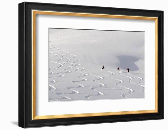 Deep Powder Snow, Skiing, Tyrol, Austria-Norbert Eisele-Hein-Framed Photographic Print