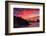 Deep Red Sunset at Treasure Island, San Francisco Bay Bridge-Vincent James-Framed Premium Photographic Print