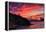 Deep Red Sunset at Treasure Island, San Francisco Bay Bridge-Vincent James-Framed Premier Image Canvas