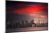 Deep Red Sunset Downtown San Francisco Bay Treasure Island-Vincent James-Mounted Photographic Print