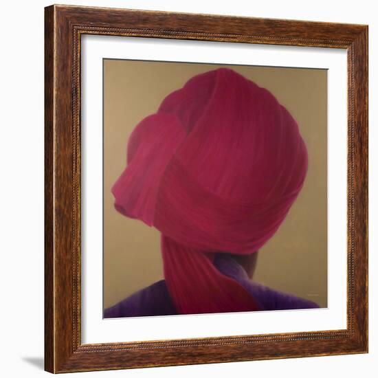 Deep Red Turban, Purple Jacket-Lincoln Seligman-Framed Giclee Print