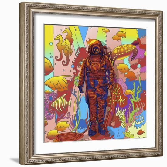 Deep-sea-diver-Howie Green-Framed Giclee Print