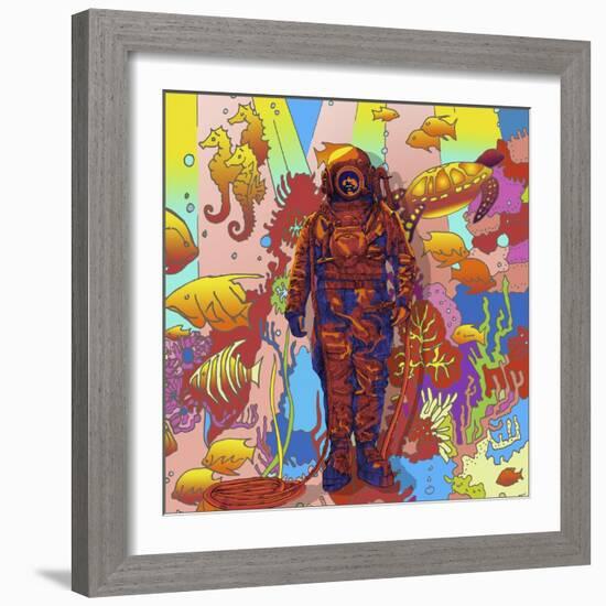 Deep-sea-diver-Howie Green-Framed Giclee Print