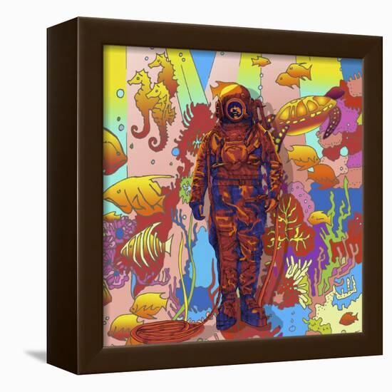Deep-sea-diver-Howie Green-Framed Giclee Print