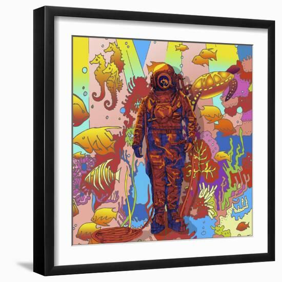 Deep-sea-diver-Howie Green-Framed Giclee Print