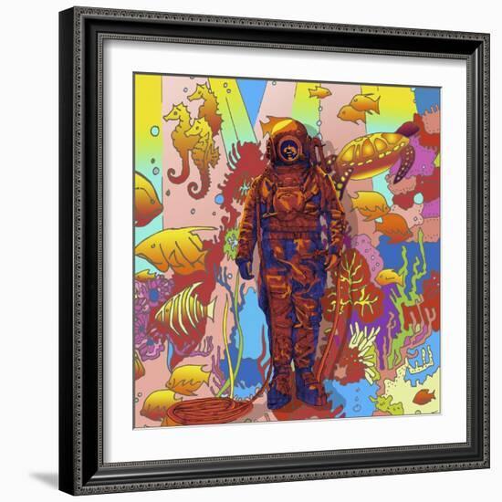 Deep-sea-diver-Howie Green-Framed Giclee Print