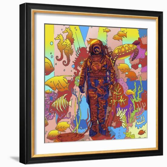 Deep-sea-diver-Howie Green-Framed Giclee Print