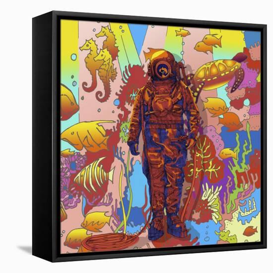 Deep-sea-diver-Howie Green-Framed Premier Image Canvas