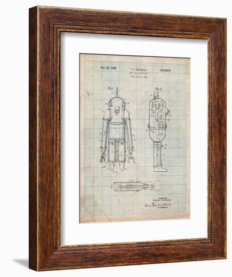 Deep Sea Diving Suit Patent-Cole Borders-Framed Art Print