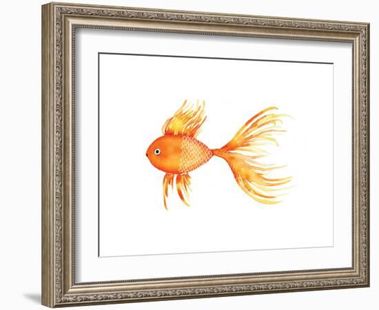 Deep Sea Yellow Fish-Sara Berrenson-Framed Art Print