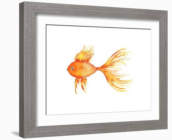 Deep Sea Yellow Fish-Sara Berrenson-Framed Art Print