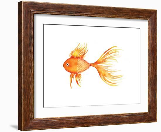 Deep Sea Yellow Fish-Sara Berrenson-Framed Art Print