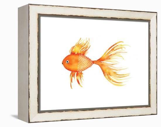 Deep Sea Yellow Fish-Sara Berrenson-Framed Stretched Canvas