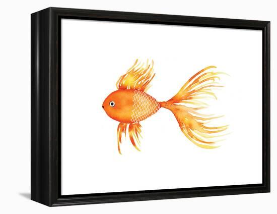 Deep Sea Yellow Fish-Sara Berrenson-Framed Stretched Canvas