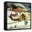 "Deep Snow Fall", January 23, 1954-John Clymer-Framed Premier Image Canvas