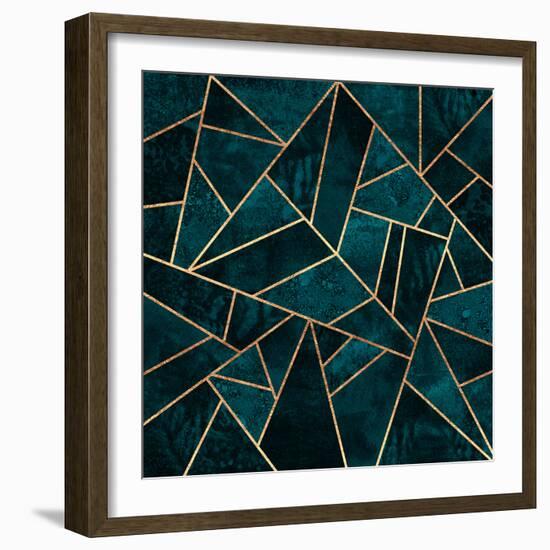 Deep Teal Stone-Elisabeth Fredriksson-Framed Giclee Print