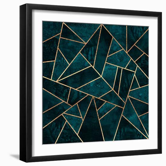 Deep Teal Stone-Elisabeth Fredriksson-Framed Giclee Print