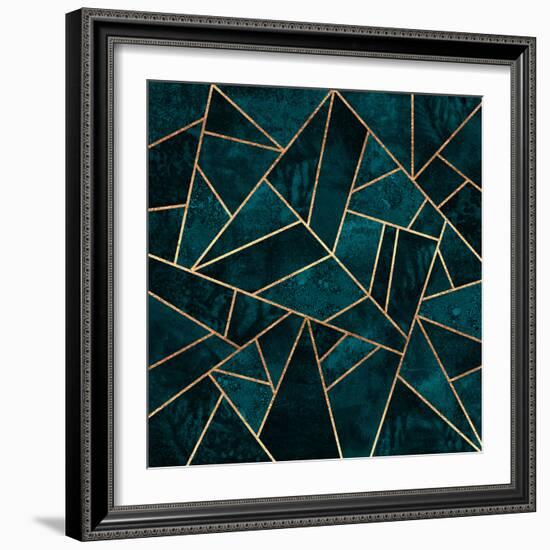 Deep Teal Stone-Elisabeth Fredriksson-Framed Giclee Print