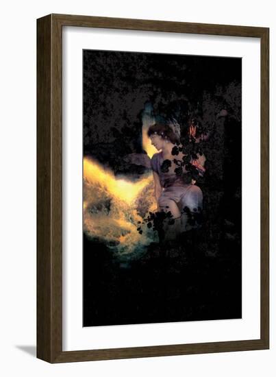 Deep Woods, Moonlight-Maxfield Parrish-Framed Art Print