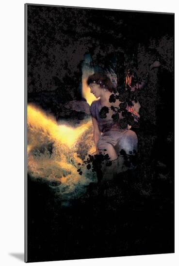 Deep Woods, Moonlight-Maxfield Parrish-Mounted Art Print