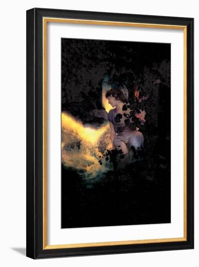 Deep Woods, Moonlight-Maxfield Parrish-Framed Art Print