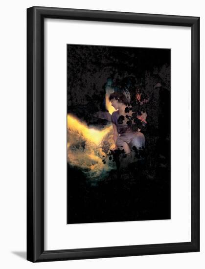 Deep Woods, Moonlight-Maxfield Parrish-Framed Art Print