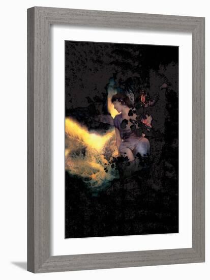 Deep Woods, Moonlight-Maxfield Parrish-Framed Art Print