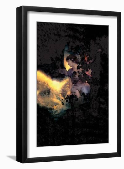 Deep Woods, Moonlight-Maxfield Parrish-Framed Art Print