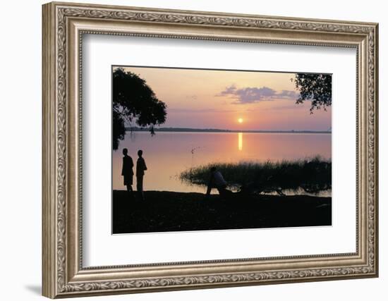 Deepa Village, in are of the Anouak Ethnic People, Edge of Lake Tata, Ilubador State, Ethiopia-Bruno Barbier-Framed Photographic Print