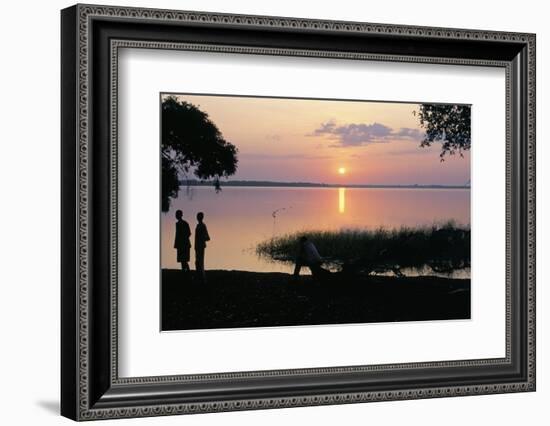 Deepa Village, in are of the Anouak Ethnic People, Edge of Lake Tata, Ilubador State, Ethiopia-Bruno Barbier-Framed Photographic Print