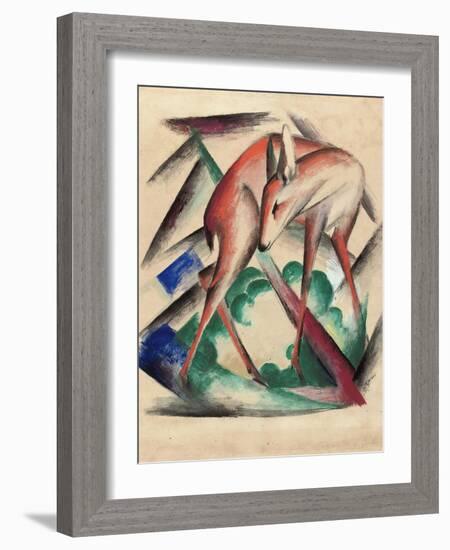 Deer, 1912-Franz Marc-Framed Giclee Print