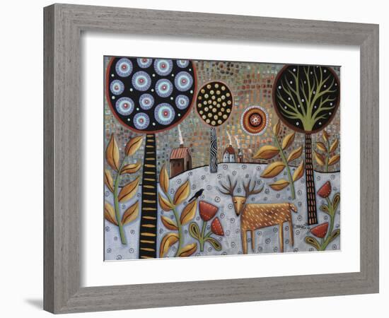 Deer and Bird 1-Karla Gerard-Framed Giclee Print