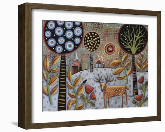 Deer and Bird 1-Karla Gerard-Framed Giclee Print