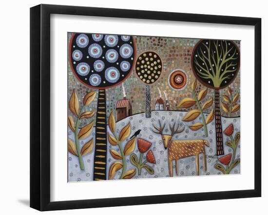 Deer and Bird 1-Karla Gerard-Framed Giclee Print