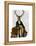 Deer and Chair Full-Fab Funky-Framed Stretched Canvas