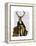 Deer and Chair Full-Fab Funky-Framed Stretched Canvas