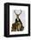 Deer and Chair Full-Fab Funky-Framed Stretched Canvas