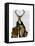 Deer and Chair Full-Fab Funky-Framed Stretched Canvas