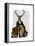 Deer and Chair Full-Fab Funky-Framed Stretched Canvas