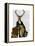 Deer and Chair Full-Fab Funky-Framed Stretched Canvas